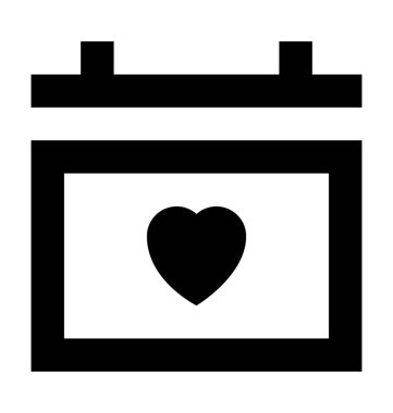 Takvim Düz Vektör Simgesi