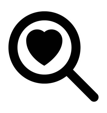 Büyüteç düz vektör simgesi