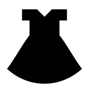 Kadın Elbisesi Düz Vektör Simgesi