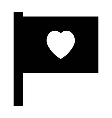 Aşk Teğmen düz vektör simgesi