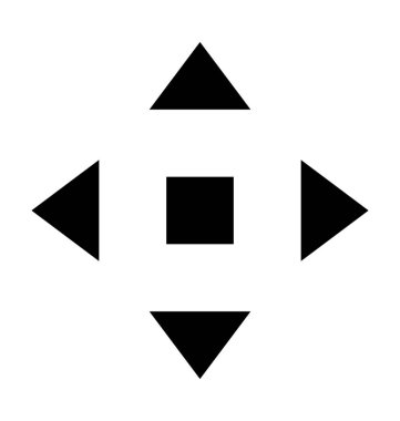 Gezinti oklarını düz vektör simgesi 