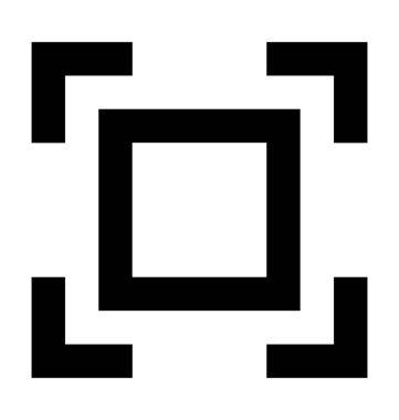 Kare hedefleme düz vektör simgesi 