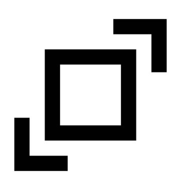 Resize Meydanı düz vektör simgesi 