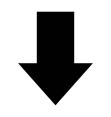 Ok düz vektör simgesi 