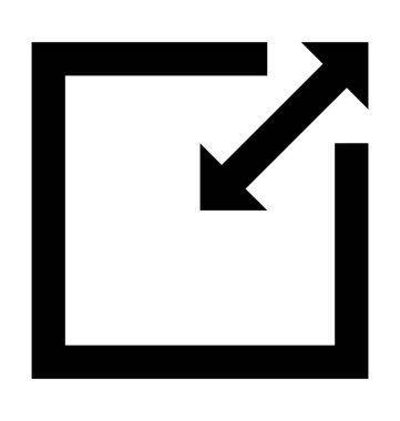 Sayfa düz vektör simge yeniden boyutlandırma 