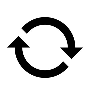 Oklar düz vektör simge Yenile