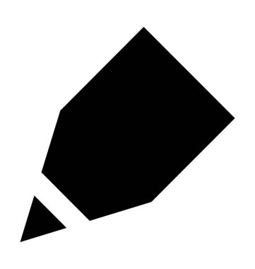 Kurşun kalem düz vektör simgesi 