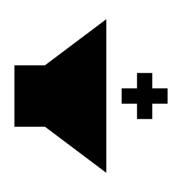 •Ses yükseltme düz vektör simgesi 