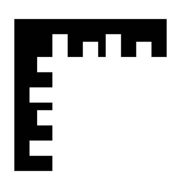 Mimari cetvel düz vektör simgesi 