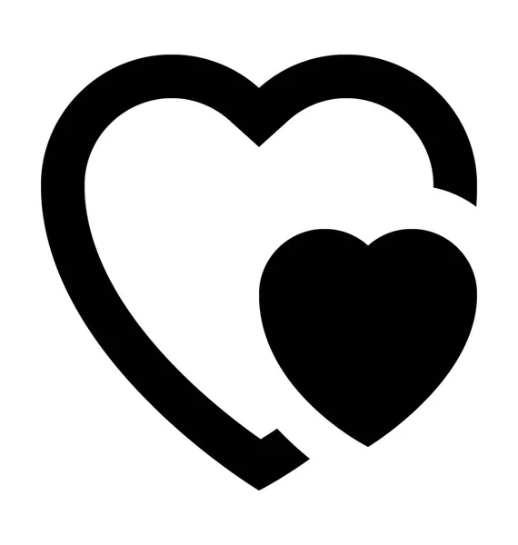Εικονίδιο Επίπεδη Διάνυσμα Καρδιές Αγάπη — Διανυσματικό Αρχείο