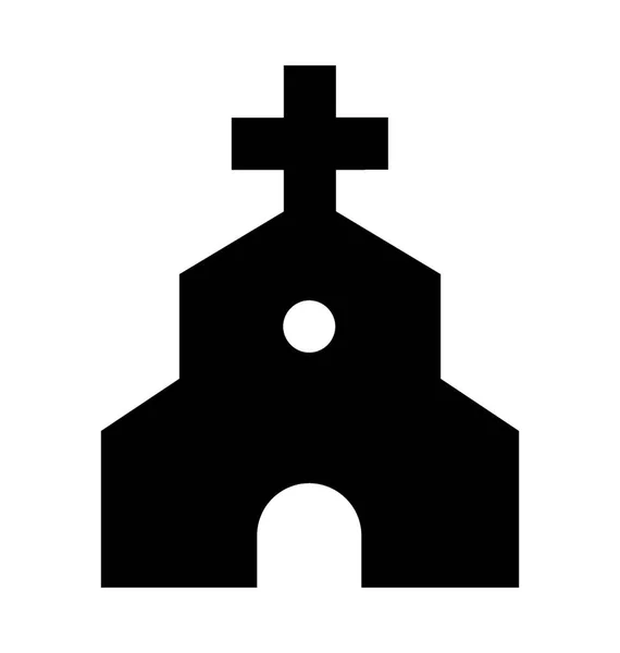 Church Flat Vector Icon — Stock Vector