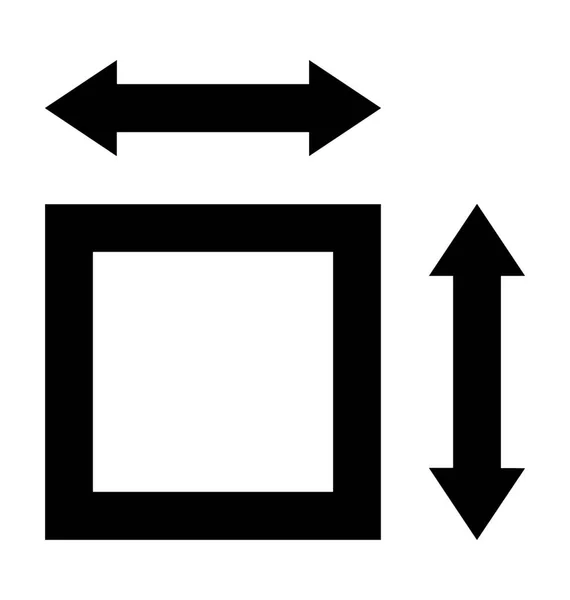 Square Measurement Flat Vector Icon — Stock Vector