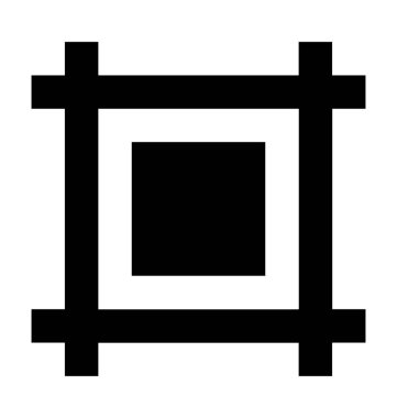 Düzen seçimi düz vektör simgesi 