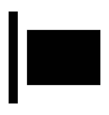 Bayrak Düz Vektör Simgesi 