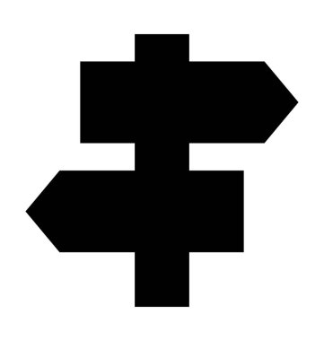 işaret direği düz vektör simgesi