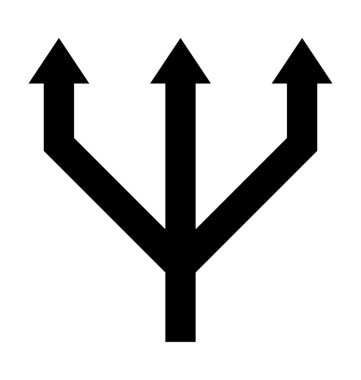 Ok çatal vektör simgesi 