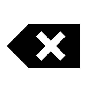 Backspace anahtar vektör simgesi 