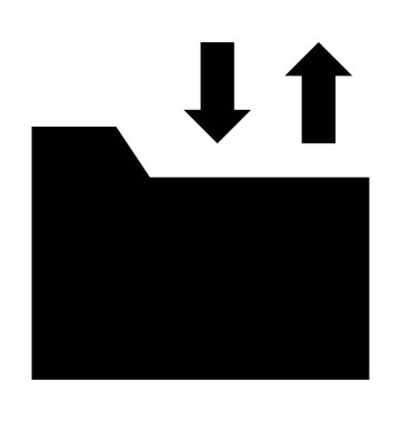 Klasör paylaşımı vektör simgesi 