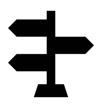 işaret direği düz vektör simgesi