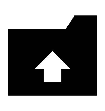 Klasör vektör simgesi yükle 