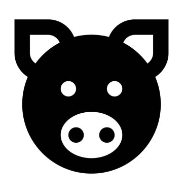 domuz yassı vektör simgesi