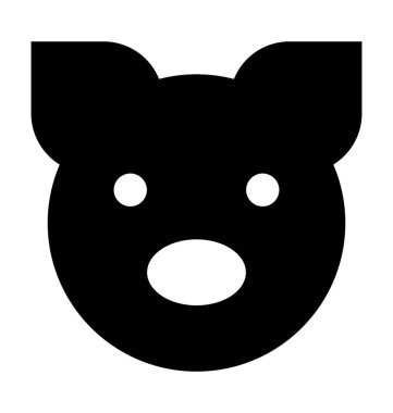 domuz yassı vektör simgesi