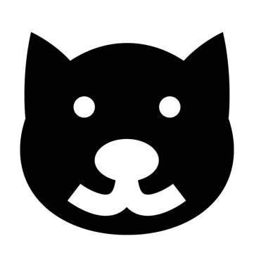 Kedi düz vektör simgesi