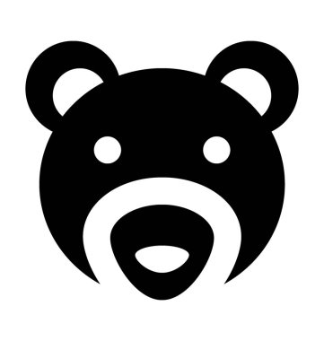 Düz vektör simge ayı