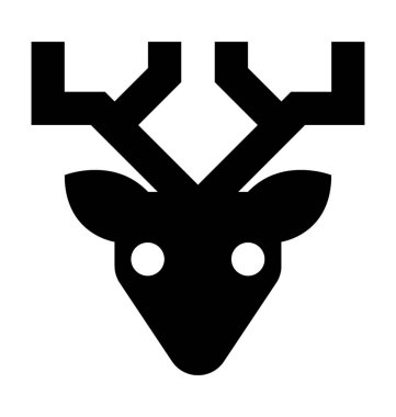 Ren geyiği düz vektör simgesi