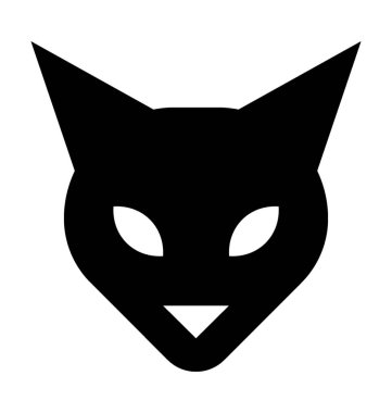 Kedi düz vektör simgesi