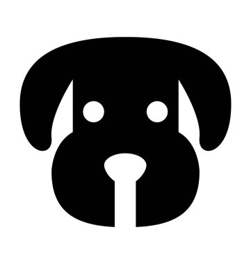 Bulldog düz vektör simgesi