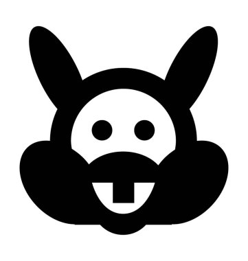 Su aygırı düz vektör simgesi