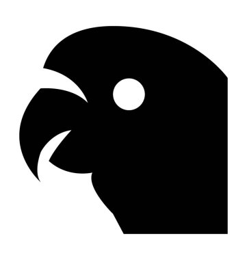 Papağan düz vektör simgesi