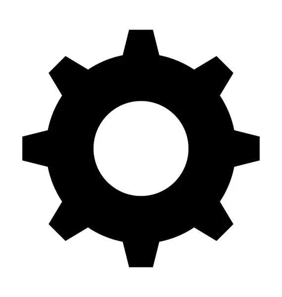 Kugghjulet Platt Vektor Symbol — Stock vektor