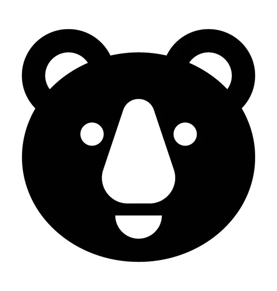 Bear Flat Vector Ícone —  Vetores de Stock