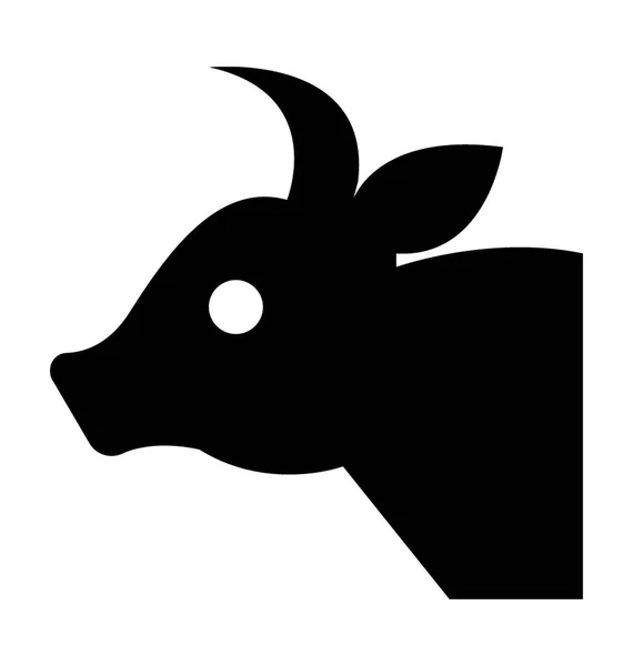 牛平面矢量图标 — 图库矢量图片