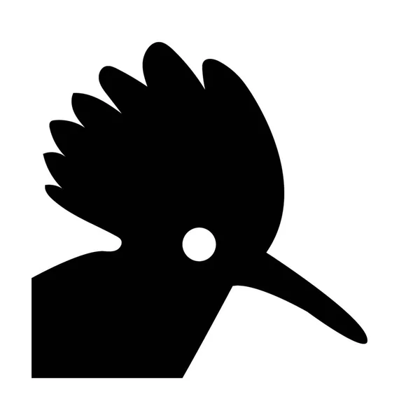 Hoopoe Plano Vector Icono — Vector de stock