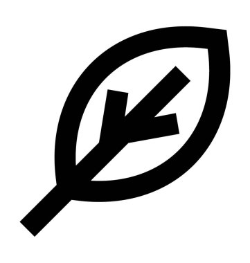 Yaprak düz vektör simgesi