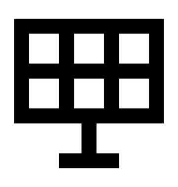 Güneş enerjisi düz vektör simgesi