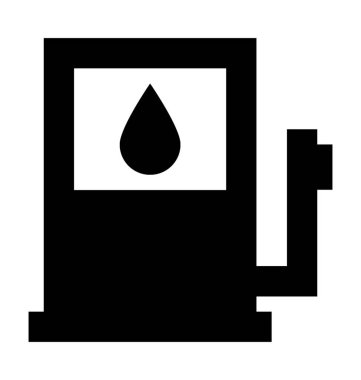 Yakıt pompa düz vektör simgesi 