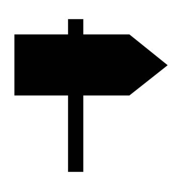 işaret direği düz vektör simgesi