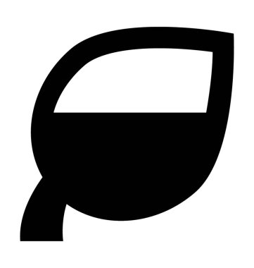 Yaprak düz vektör simgesi