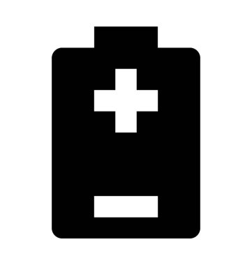 Cep pil düz vektör simgesi