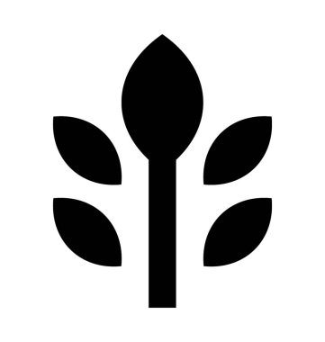 Fidan düz vektör simgesi 