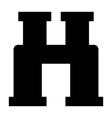 Dürbün düz vektör simgesi