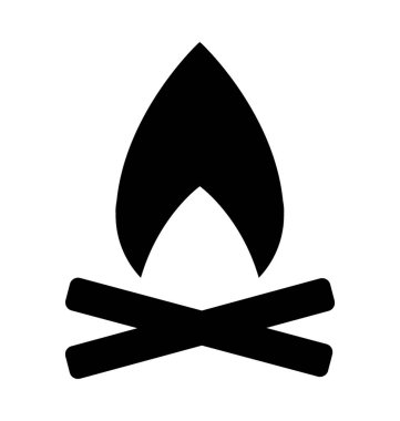 Şenlik ateşi düz vektör simgesi