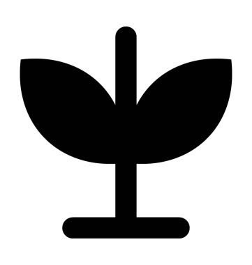 Fidan düz vektör simgesi 