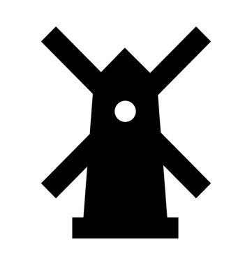 Yel değirmeni daire vektör simgesi