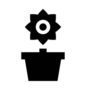 Pot bitki vektör simgesi