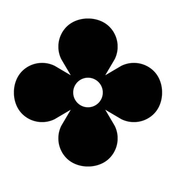 Oakleaf ortanca düz vektör simgesi